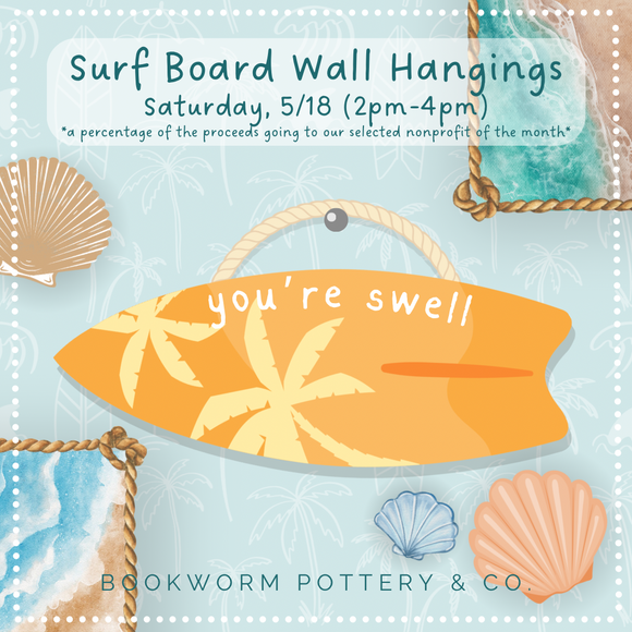 Surf Board Wall Hanging Workshop (SATURDAY, 5/18)