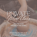 Private Wheel Class for Nicole R. at Bookworm Pottery (6/26/26) **THE CARGO DISTRICT LOCATION**