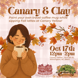 Canary & Clay: Pottery Painting with Canary Yellow (SATURDAY, 10/17) **CANARY YELLOW**