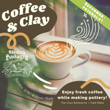 Coffee & Clay Pottery Wheel Class (SUNDAY, 3/15) **THE COZY BOOKWYRM**