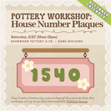 Pottery Workshop: House Number Plaques (SATURDAY, 6/27) **THE CARGO DISTRICT**