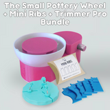 The Small Pottery Wheel + Mini Rib Set + Mini Trimmer Pro Bundle