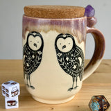 Astrological Twin Owl Crystal Mug (14 oz.)