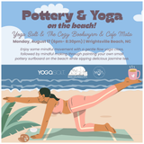Pottery & Yoga at the Beach with Yoga Salt x The Cozy Bookwyrm (MONDAY, 8/17)
