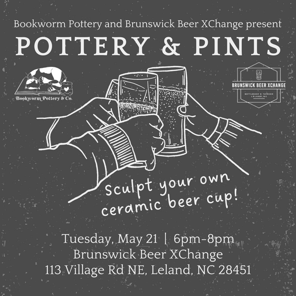 Pottery & Pints: Make Your Own Beer Cup! (TUESDAY, 5/21) **LELAND LOCATION**